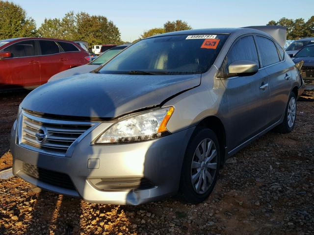 3N1AB7APXDL721893 - 2013 NISSAN SENTRA S GRAY photo 2