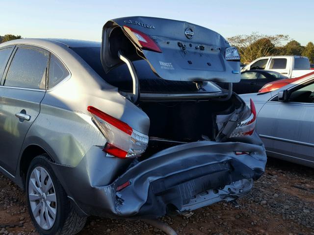 3N1AB7APXDL721893 - 2013 NISSAN SENTRA S GRAY photo 9