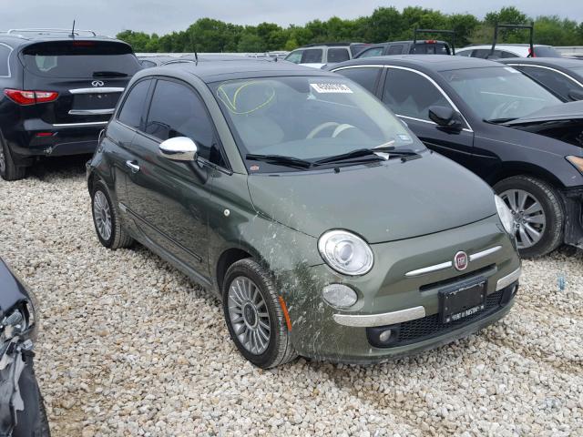 3C3CFFCRXCT103771 - 2012 FIAT 500 LOUNGE GREEN photo 1