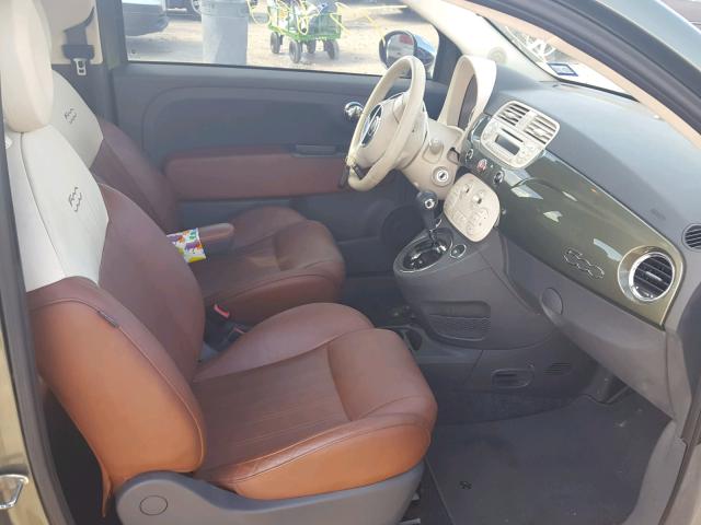 3C3CFFCRXCT103771 - 2012 FIAT 500 LOUNGE GREEN photo 5