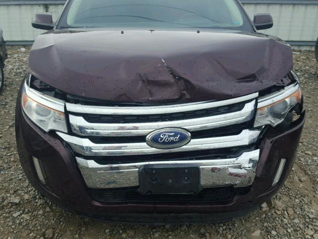 2FMDK3JC3BBB20071 - 2011 FORD EDGE SEL BURGUNDY photo 7