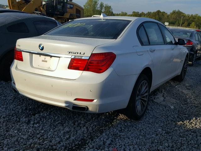 WBAKB8C58BCY65175 - 2011 BMW 750LI WHITE photo 4