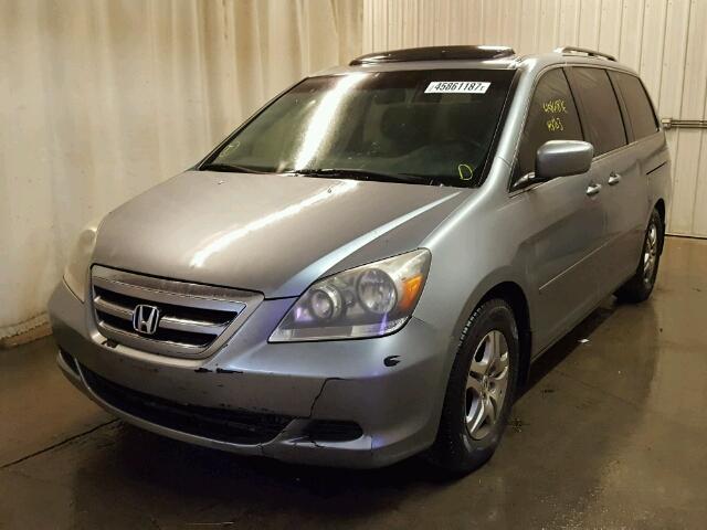 5FNRL38686B034819 - 2006 HONDA ODYSSEY EX GRAY photo 2