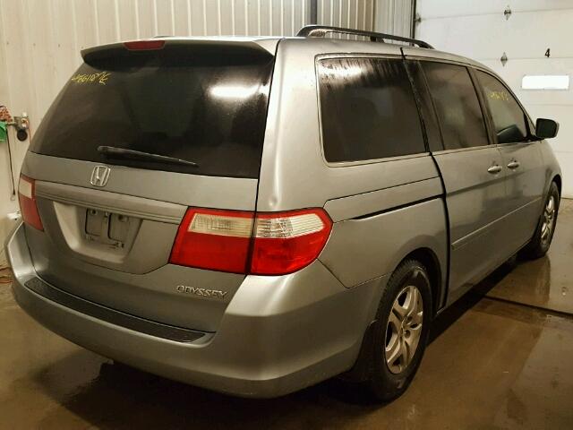 5FNRL38686B034819 - 2006 HONDA ODYSSEY EX GRAY photo 4