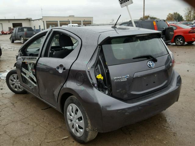 JTDKDTB37E1062891 - 2014 TOYOTA PRIUS C GRAY photo 3