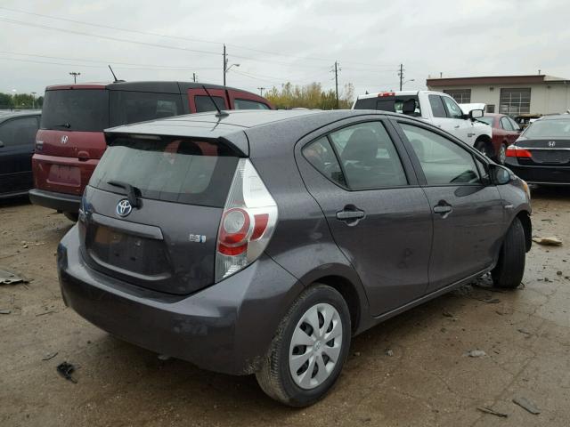 JTDKDTB37E1062891 - 2014 TOYOTA PRIUS C GRAY photo 4