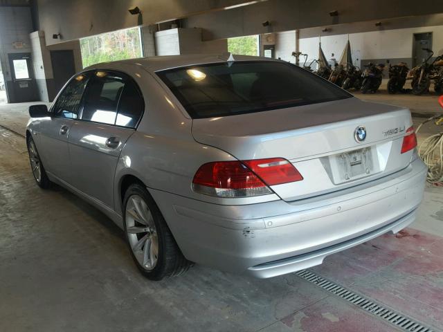 WBAHN83527DT72272 - 2007 BMW 750 SILVER photo 3