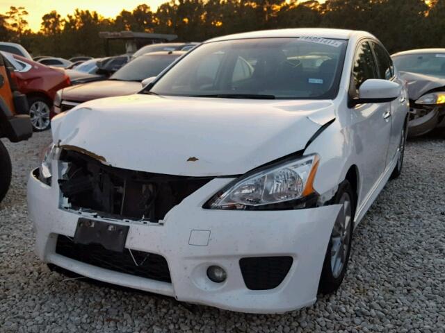 3N1AB7AP0EL647191 - 2014 NISSAN SENTRA S WHITE photo 2