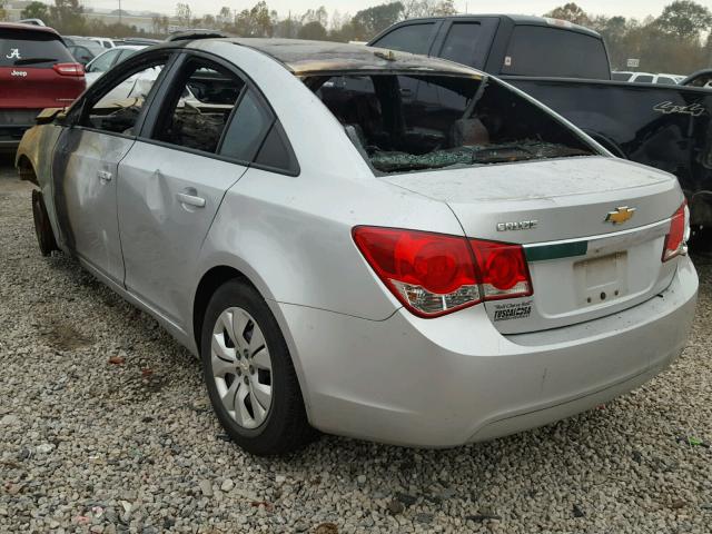 1G1PA5SH5E7460175 - 2014 CHEVROLET CRUZE LS SILVER photo 3