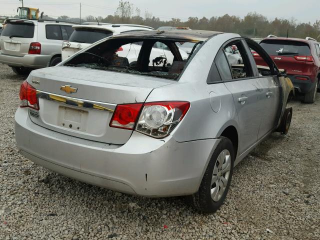 1G1PA5SH5E7460175 - 2014 CHEVROLET CRUZE LS SILVER photo 4