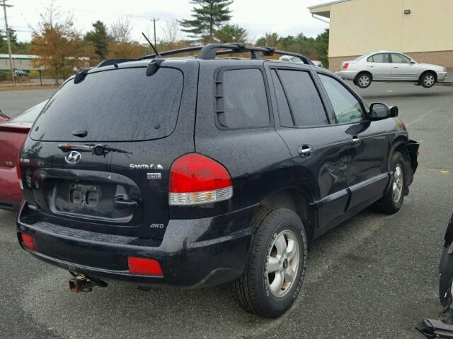 KM8SC73E86U078944 - 2006 HYUNDAI SANTA FE G BLACK photo 4