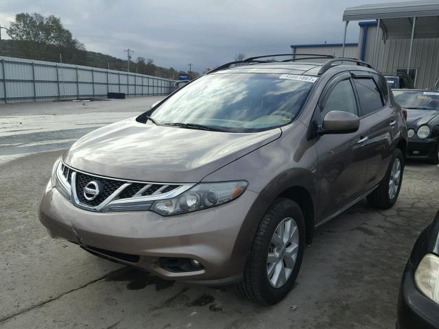 JN8AZ1MUXCW103784 - 2012 NISSAN MURANO S BROWN photo 2