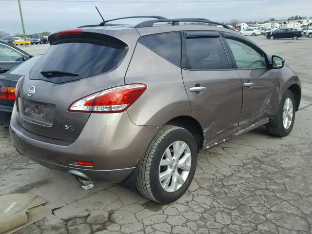 JN8AZ1MUXCW103784 - 2012 NISSAN MURANO S BROWN photo 4