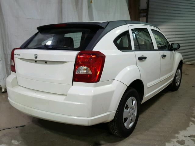 1B3HB28B47D261912 - 2007 DODGE CALIBER WHITE photo 4