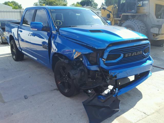 1C6RR6MT3JS193360 - 2018 RAM 1500 SPORT BLUE photo 1