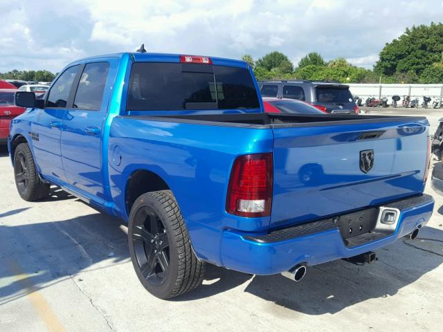 1C6RR6MT3JS193360 - 2018 RAM 1500 SPORT BLUE photo 3