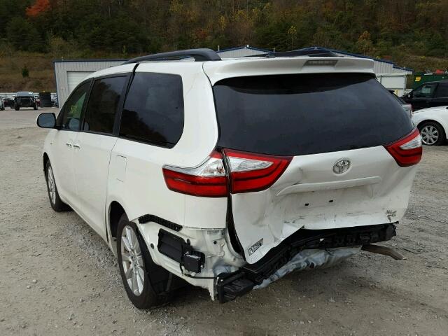 5TDDZ3DC5HS168660 - 2017 TOYOTA SIENNA XLE WHITE photo 3