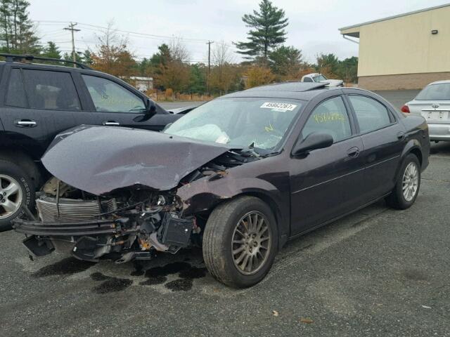 1C3EL46X54N378885 - 2004 CHRYSLER SEBRING LX PURPLE photo 2