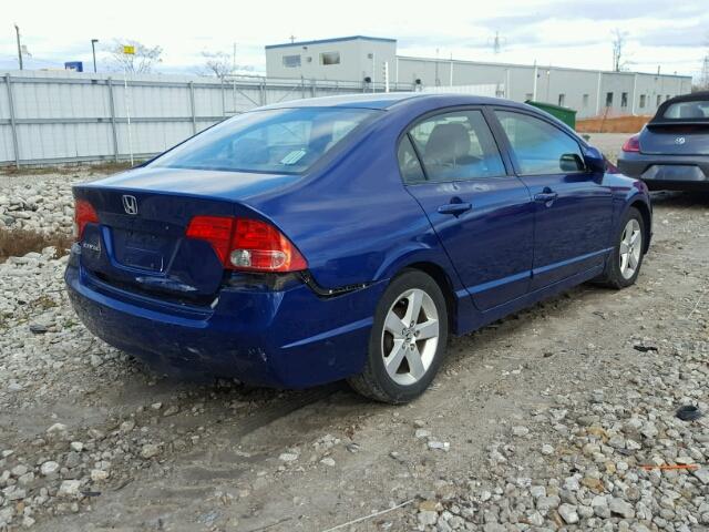 2HGFA16586H028893 - 2006 HONDA CIVIC LX BLUE photo 4