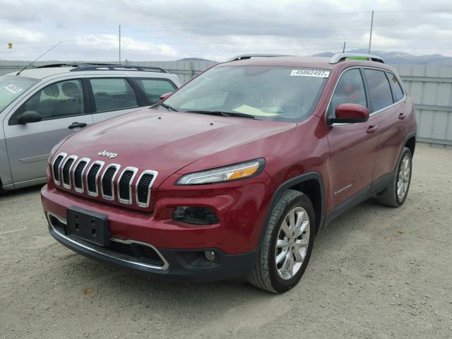 1C4PJLDB6HW523122 - 2017 JEEP CHEROKEE L RED photo 2