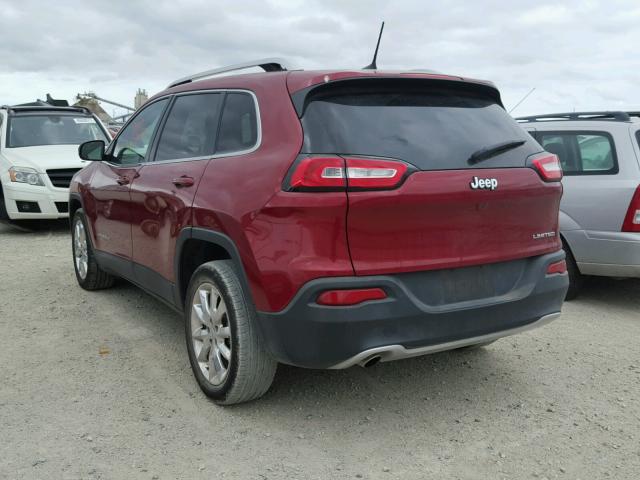 1C4PJLDB6HW523122 - 2017 JEEP CHEROKEE L RED photo 3