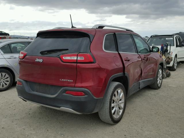 1C4PJLDB6HW523122 - 2017 JEEP CHEROKEE L RED photo 4