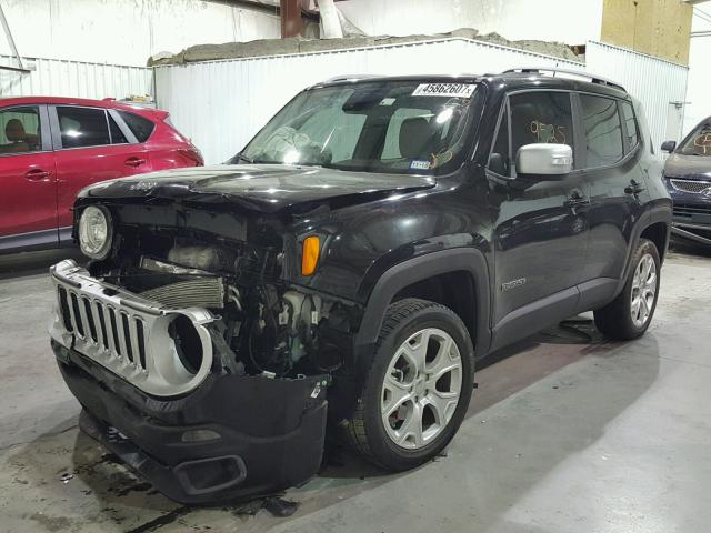 ZACCJBDT4GPE12422 - 2016 JEEP RENEGADE L BLACK photo 2