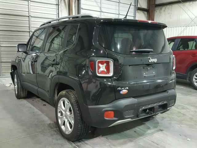 ZACCJBDT4GPE12422 - 2016 JEEP RENEGADE L BLACK photo 3