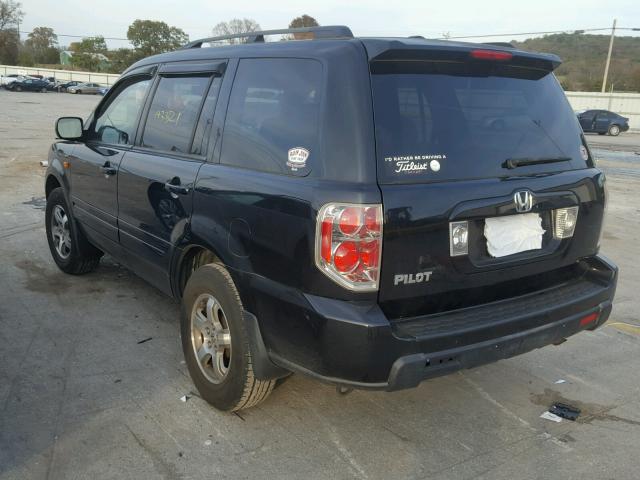 5FNYF28526B039485 - 2006 HONDA PILOT EX BLACK photo 3