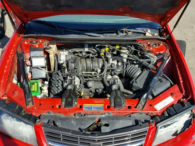 2G1WH52K339410664 - 2003 CHEVROLET IMPALA LS RED photo 7