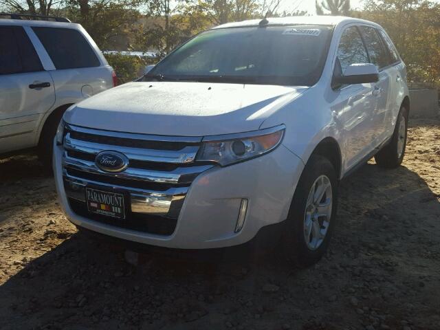 2FMDK4JCXEBA44147 - 2014 FORD EDGE SEL WHITE photo 2