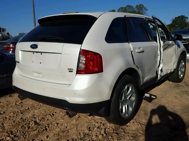 2FMDK4JCXEBA44147 - 2014 FORD EDGE SEL WHITE photo 4