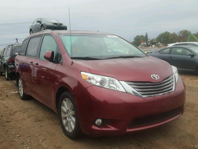 5TDDK3DC5CS034227 - 2012 TOYOTA SIENNA RED photo 1