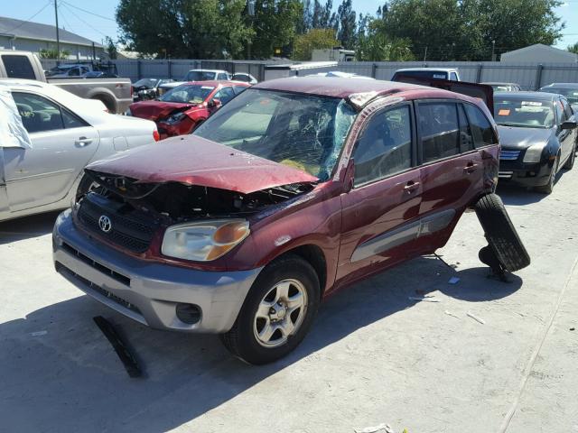 JTEGD20V150066800 - 2005 TOYOTA RAV4 RED photo 2