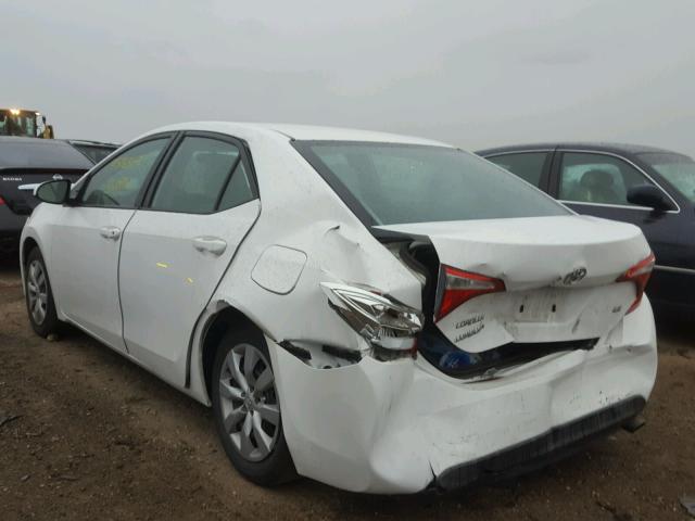 2T1BURHE2GC595743 - 2016 TOYOTA COROLLA L WHITE photo 3