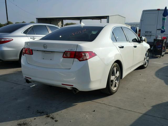 JH4CU2F67BC008900 - 2011 ACURA TSX WHITE photo 4