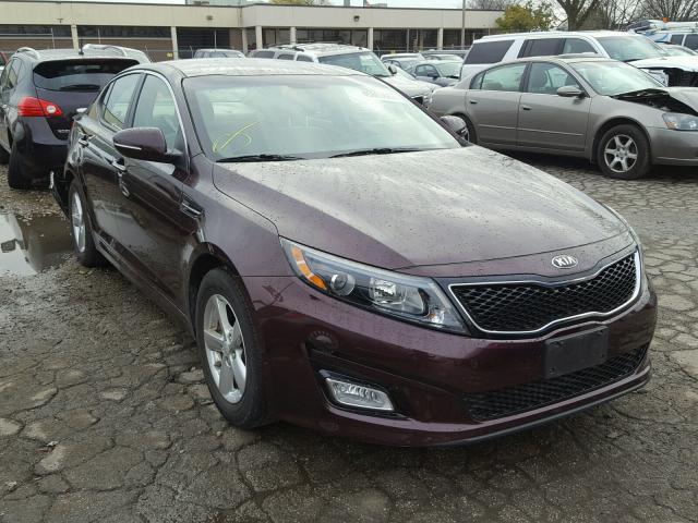 5XXGM4A79FG482819 - 2015 KIA OPTIMA LX BURGUNDY photo 1