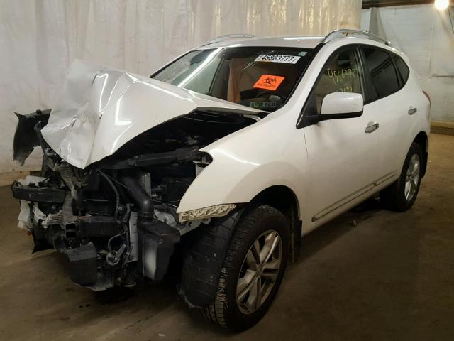 JN8AS5MV6CW389086 - 2012 NISSAN ROGUE S WHITE photo 2