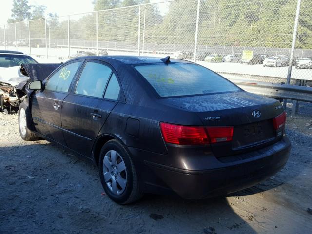 5NPET46C69H559347 - 2009 HYUNDAI SONATA GLS BROWN photo 3