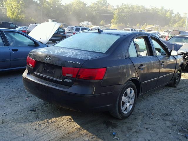 5NPET46C69H559347 - 2009 HYUNDAI SONATA GLS BROWN photo 4