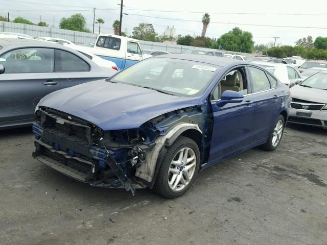 3FA6P0H79DR262991 - 2013 FORD FUSION SE BLUE photo 2