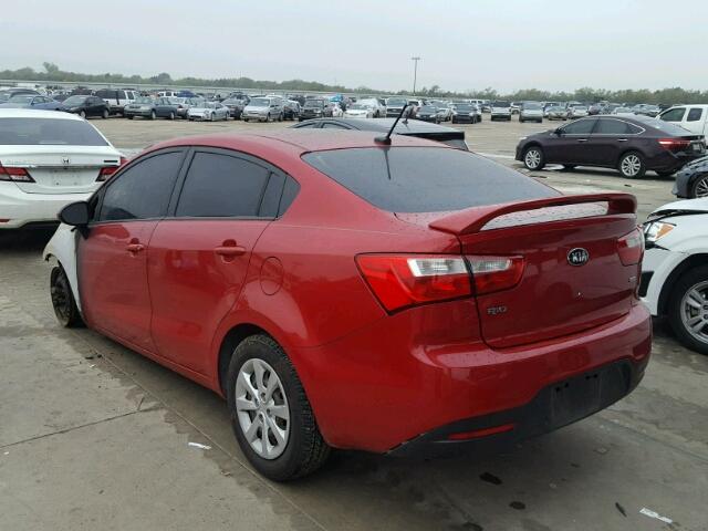 KNADM4A32D6185576 - 2013 KIA RIO LX RED photo 3