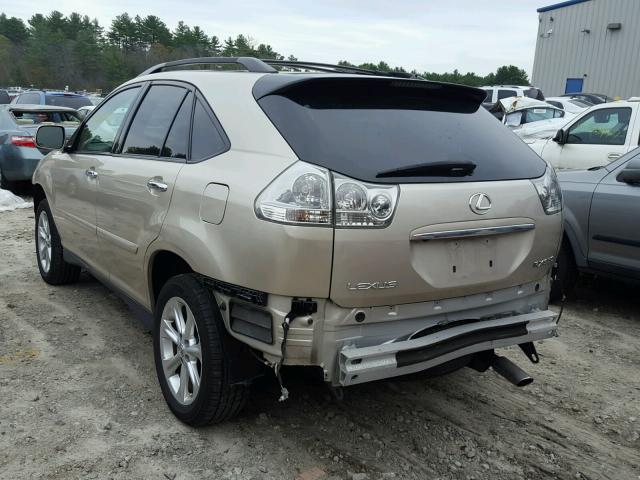 2T2HK31U78C078692 - 2008 LEXUS RX 350 GOLD photo 3