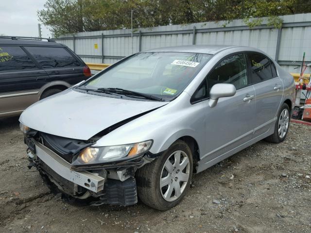 2HGFA16529H303873 - 2009 HONDA CIVIC LX SILVER photo 2