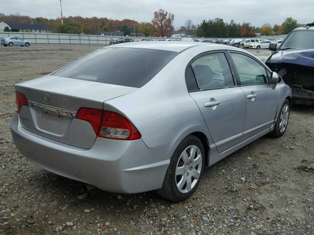 2HGFA16529H303873 - 2009 HONDA CIVIC LX SILVER photo 4