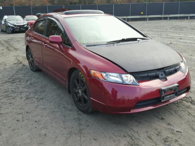 1HGFA16817L011948 - 2007 HONDA CIVIC EX BURGUNDY photo 1