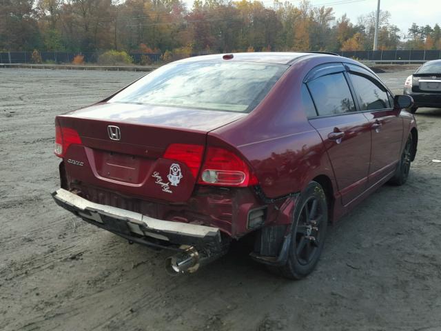 1HGFA16817L011948 - 2007 HONDA CIVIC EX BURGUNDY photo 4