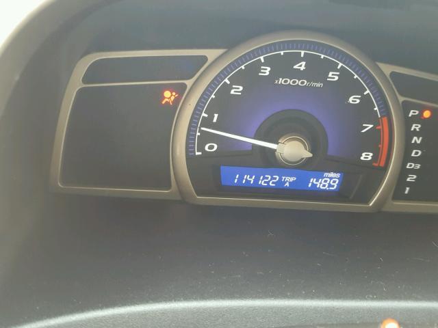 1HGFA16817L011948 - 2007 HONDA CIVIC EX BURGUNDY photo 8