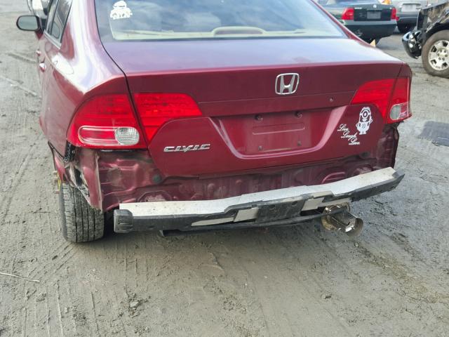 1HGFA16817L011948 - 2007 HONDA CIVIC EX BURGUNDY photo 9