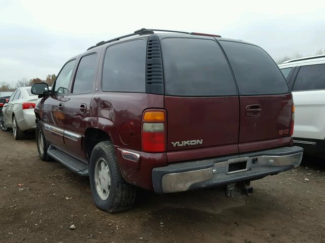 1GKEK13T9YJ107716 - 2000 GMC YUKON MAROON photo 3